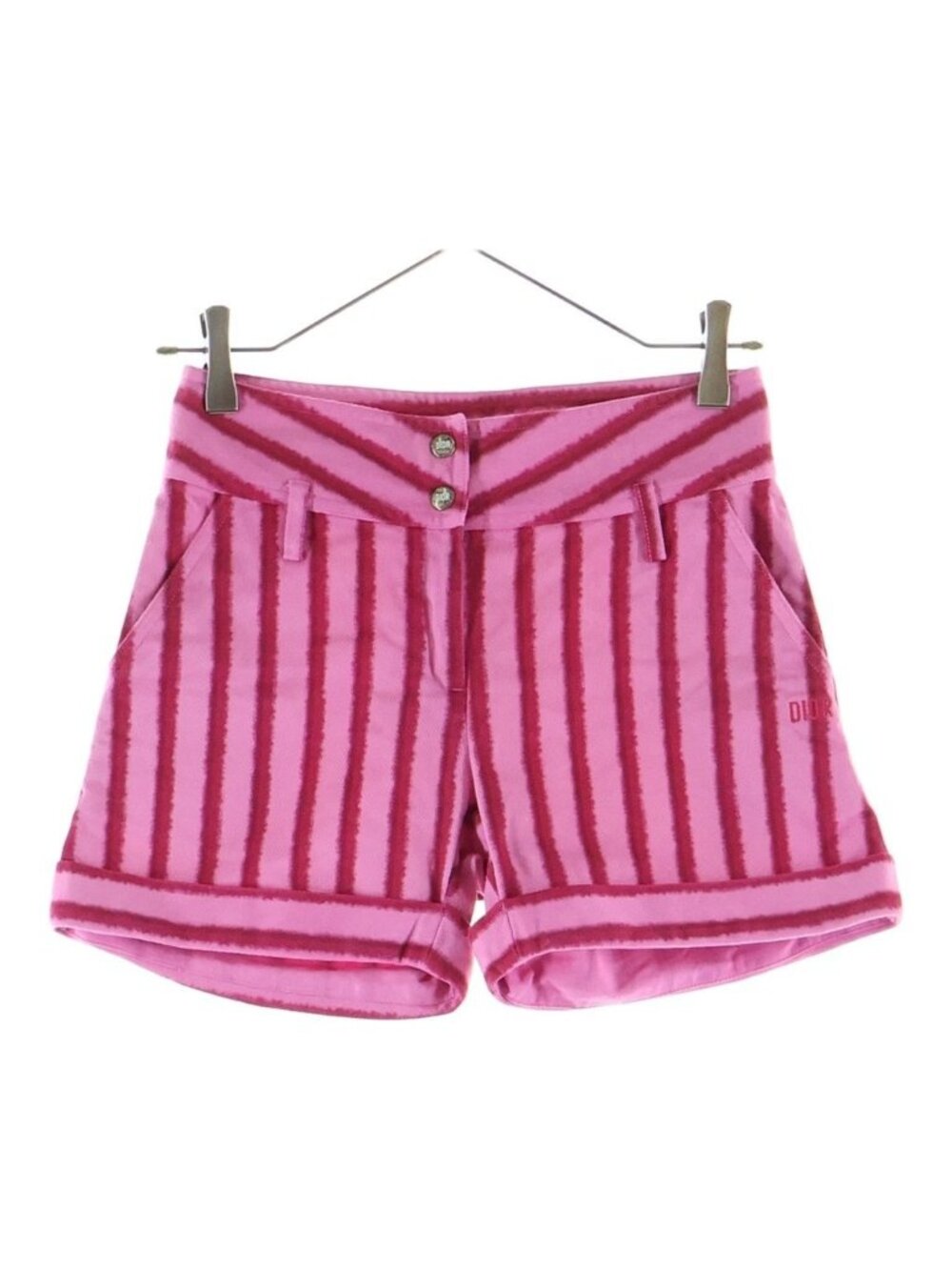 Dior Kids Striped Short Denim Pants Pink 13